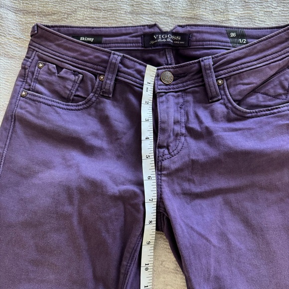 Vigoss Women Purple Skinny Jeans, Size 26 - Picture 6 of 8